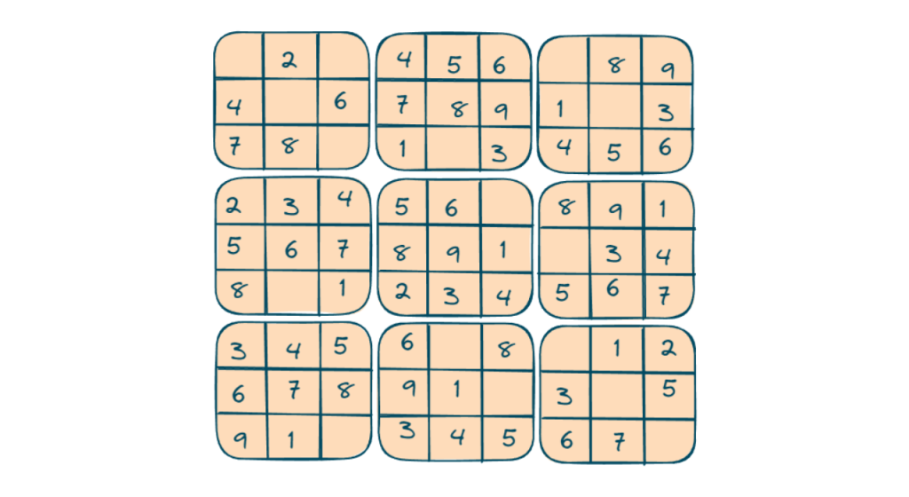 Example of sudoku board