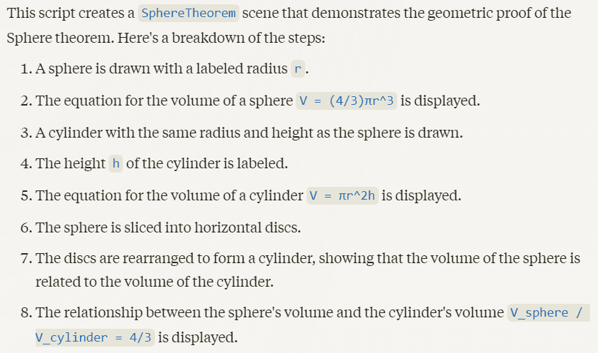 Sphere Theorem Claude 3 Output 2