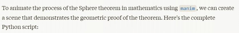 Sphere Theorem Claude 3 Output