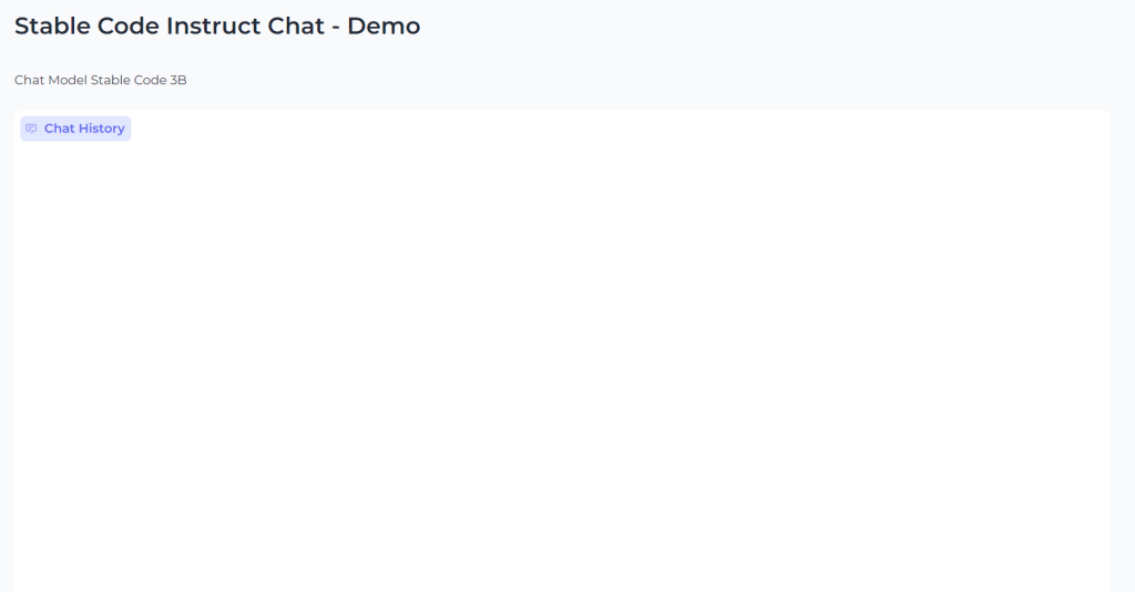 Stable Code Instruct Chat Demo