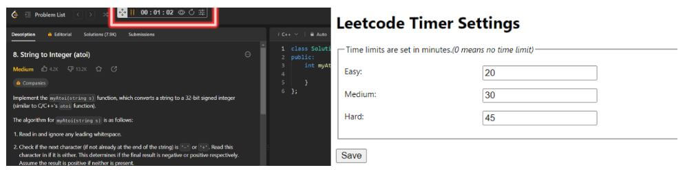 Leetcode Timer