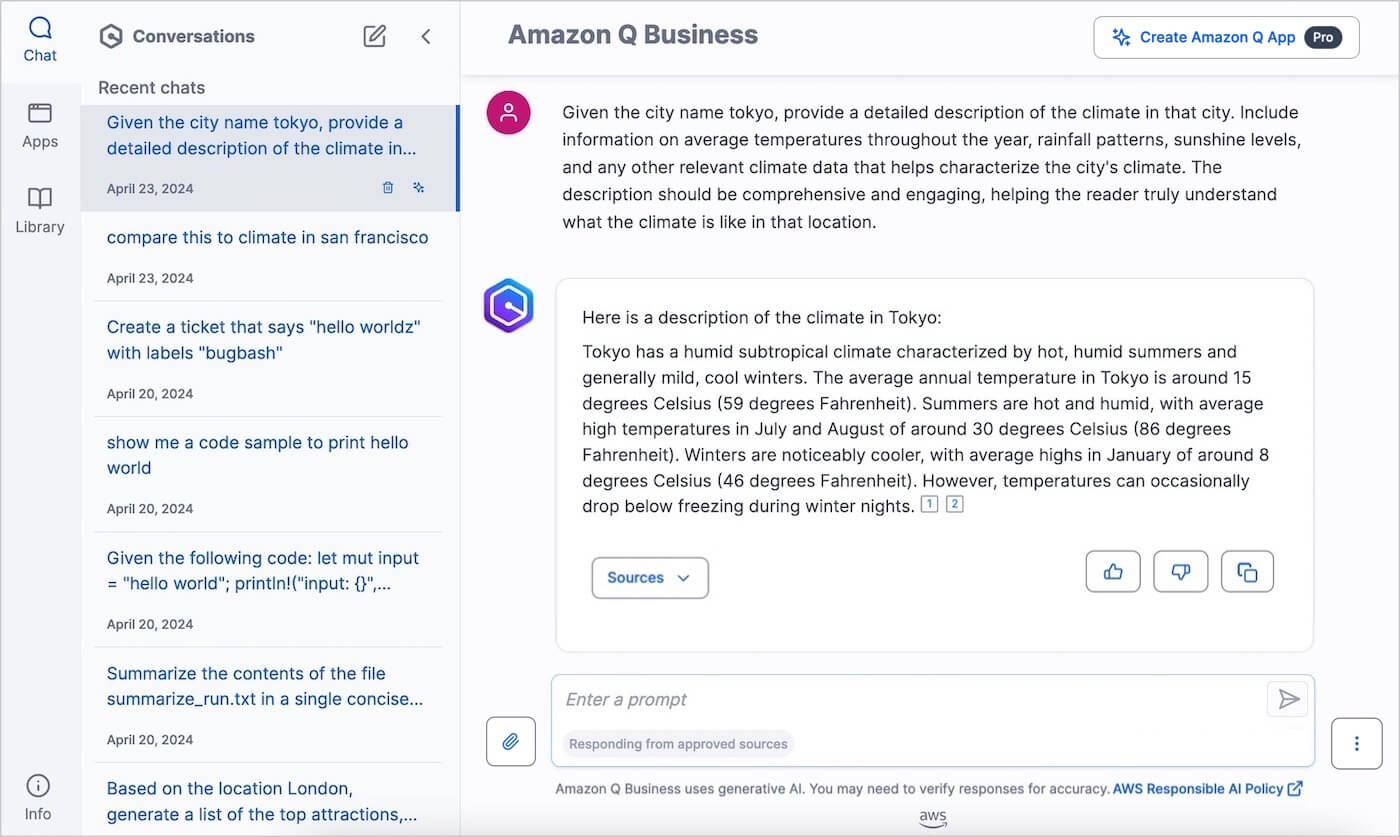 Ask Anything to Amazon Q Business