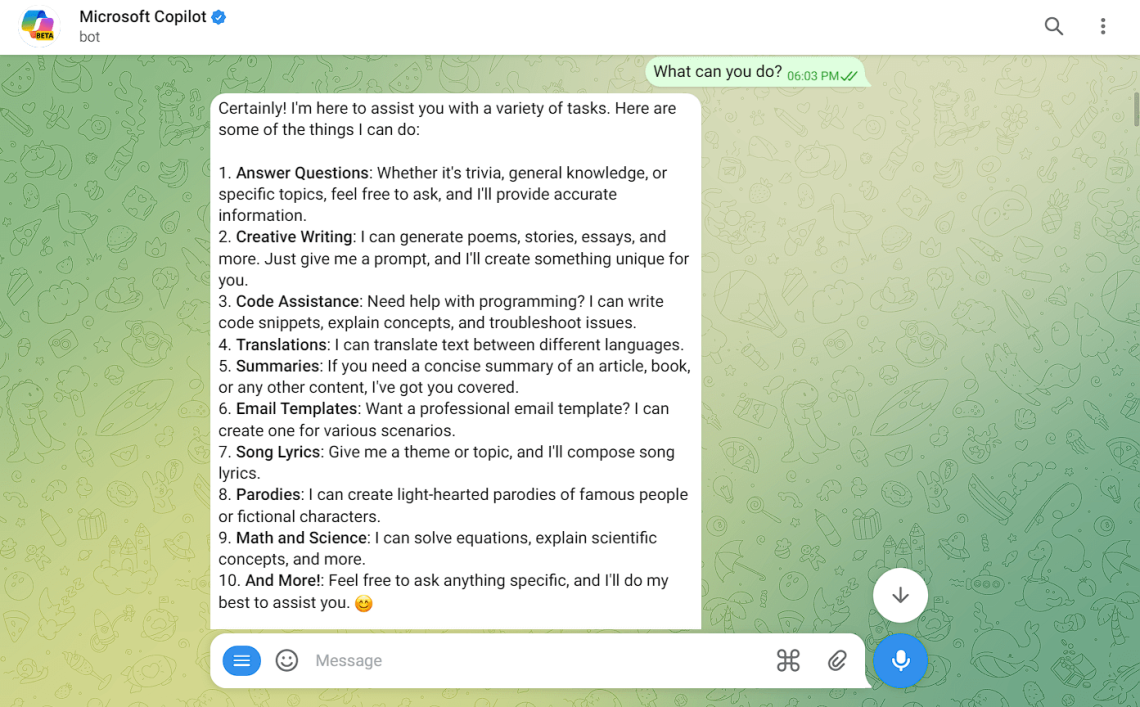 Copilot for Telegram: What Can You Do With This Coding AI Bot?