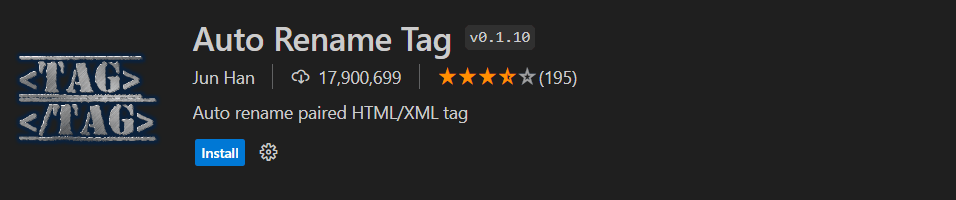 Auto rename tag