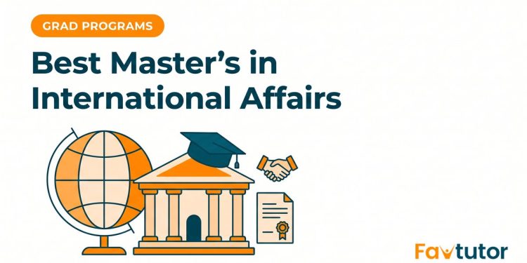Illustration of a globe, a university building with a graduation cap, a handshake and a diploma
