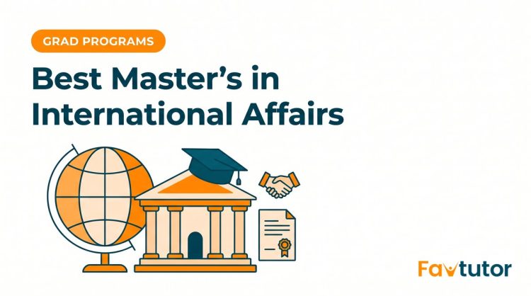 Illustration of a globe, a university building with a graduation cap, a handshake and a diploma