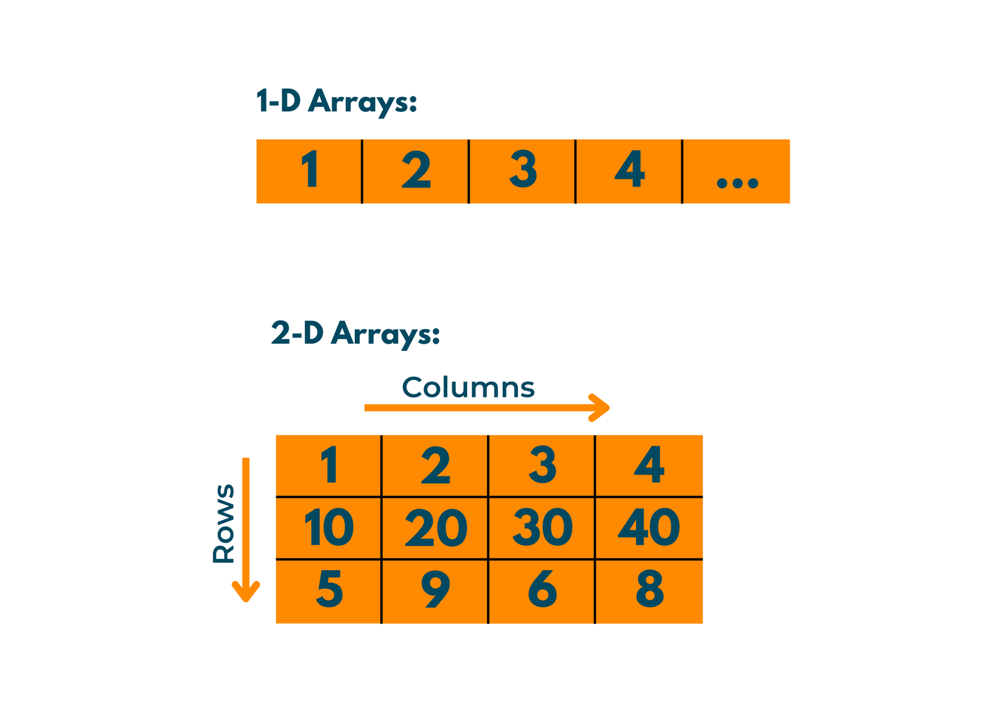 1D and 2D arrays