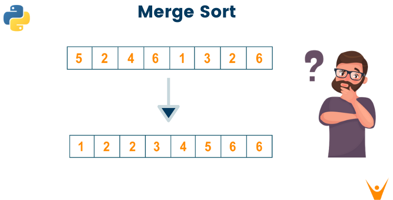 Сортировка слиянием python. Merge sort.